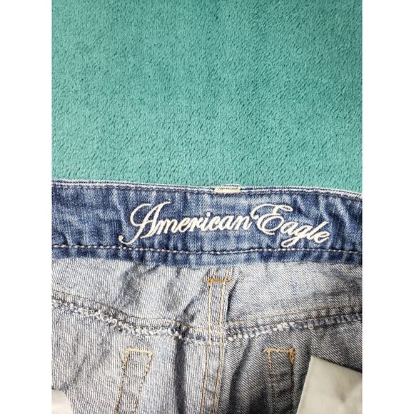 American Eagle Jeans Size 2 Womens Blue Stretch Pant Mid Rise Favorite Boyfriend - Picture 4 of 14